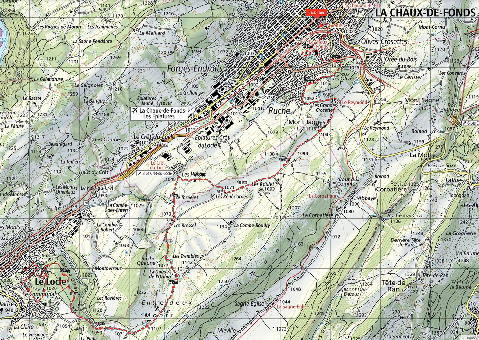 Parcours Tissot Trail 18,54-running